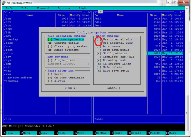 Internals editor