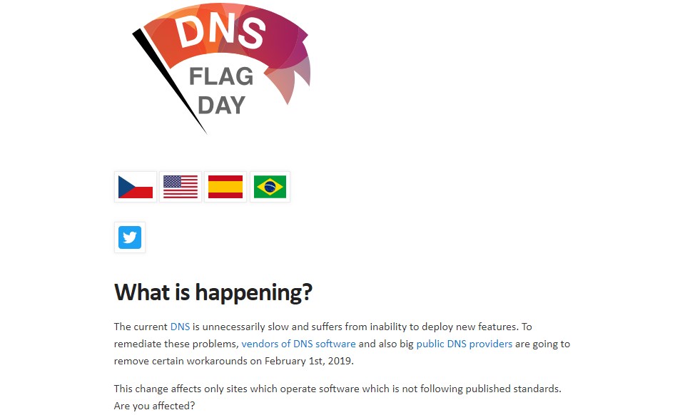 DNS Flag Day может ограничить доступ к тысячам сайтов Укрнеймс.БЛОГ